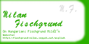 milan fischgrund business card